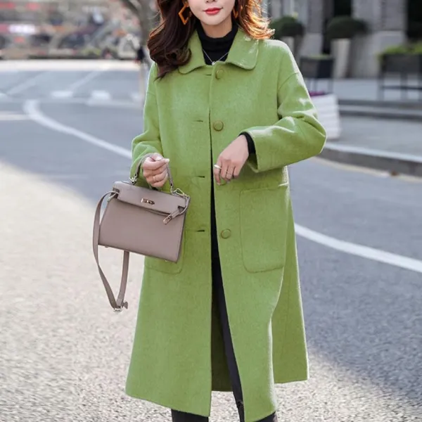 Kirahosi 롱코트 가을 겨울 여성 모직 캐시미어 롱코트 자켓 아우터 슬림핏 110 251 Covi5kya