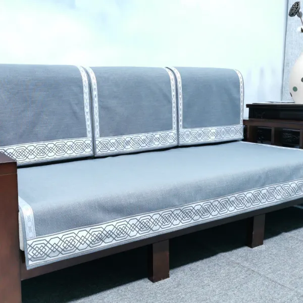 엘시아 중국식 클래식 덧씌우개 등받이 나한 매트리스 면린넨 사계절 통용 사계절 내내 안녕하다 （타바스그레이