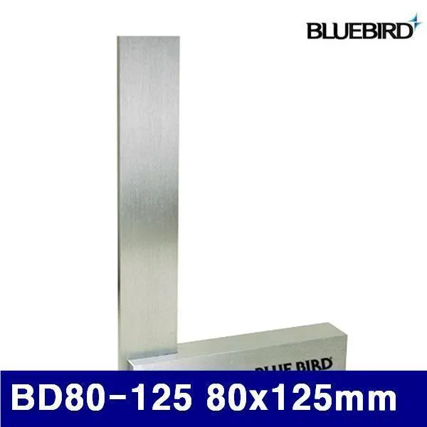 4001070 (반품불가)블루버드 BD80-125 0.016 (1EA) 대붙이형 직각자-1급 80x125mm