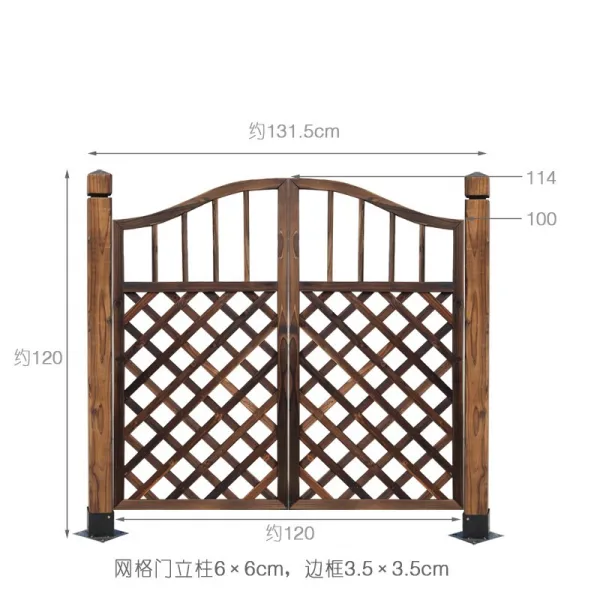 전원 주택 정원 꾸미기 장미 지지대 옥상 마당 테라스 나무 담장 화단 울타리 정원문 나무 펜스 아치, 메쉬 게이트 + 큰 사이즈