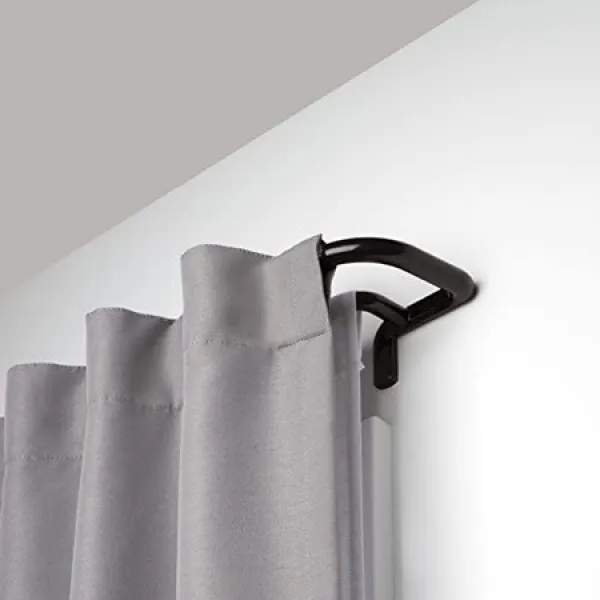 umbra twilight double curtain rod 세트 랩 어라운드 디자인은 무효화 또는 커튼 어둡게하는 시스템 48, 상세 설명 참조0
