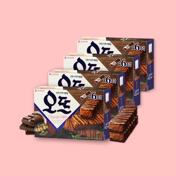 오리온 오뜨 쇼콜라 6p 150g x 4통 / 사무실간식, 단품