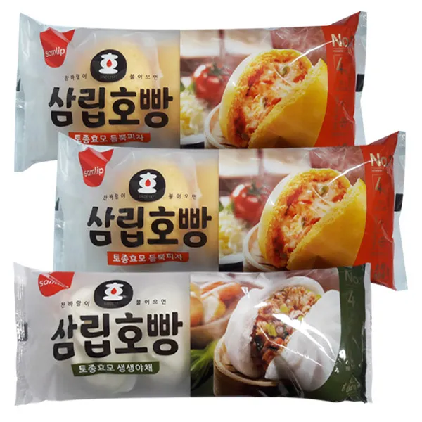 보아스몰 삼립 피자호빵 2봉 + 야채호빵 1봉, 1세트, 360g