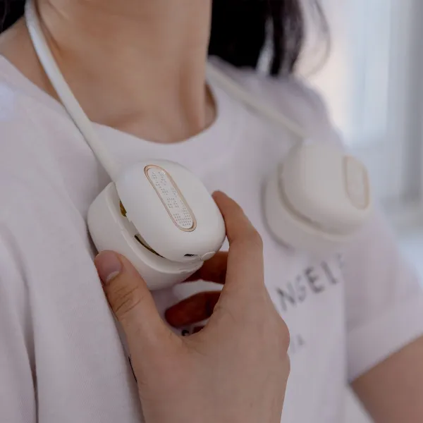 코딩 넥스트롬 에어 목에 거는 플렉서블 캠핑 목넥선풍기 무선 목걸이 넥밴드선풍기 휴대용선풍기, 화이트