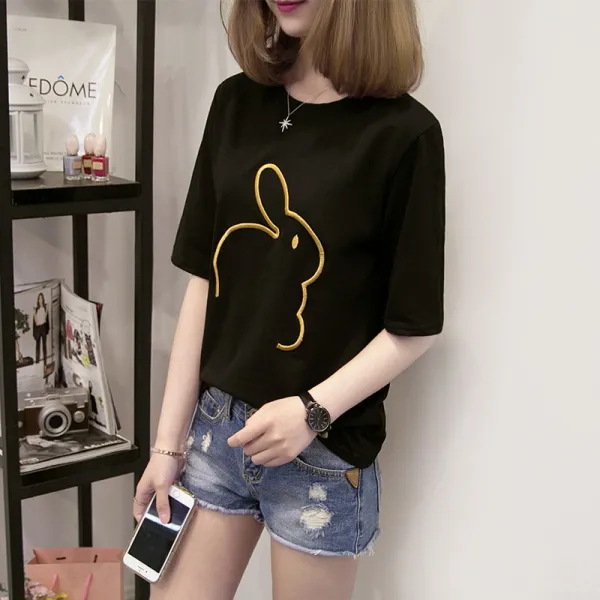 TS117586 여성티셔츠 여자티셔츠 예쁜티셔츠 여름티셔츠 여자반팔티셔츠 여성맨투맨 여자반팔티 여성반팔티셔츠 레터링티셔츠 여름티셔츠