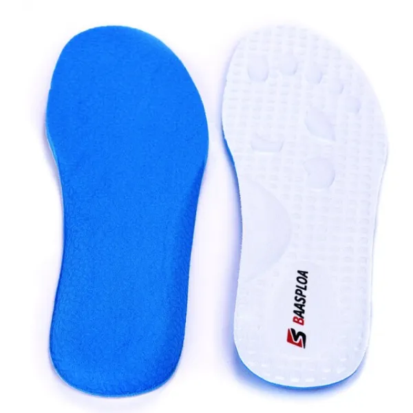 Baasploa 남성 여성 Insoles 방취제 미끄럼 방지 부드러운 충격 흡수 스포츠 신발 패드 통기성 활발히 면화 스포츠 Insoles