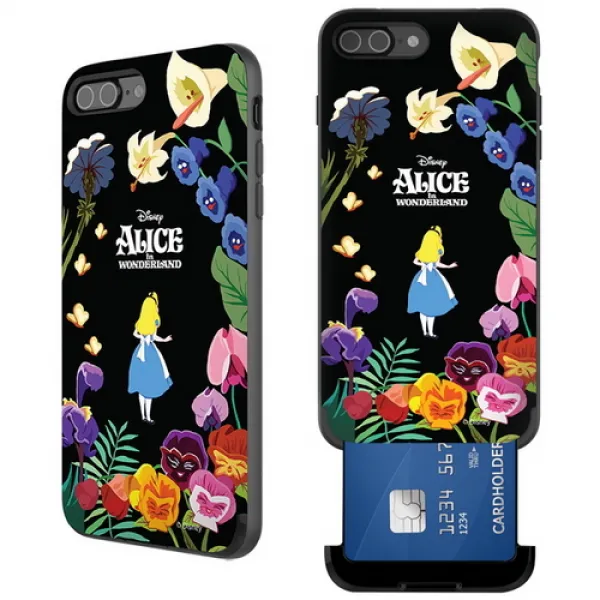  바보사랑 아이폰7플러스 디즈니 정품 앨리스 카드슬롯 케이스 앨리스와 꽃