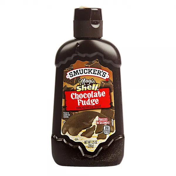 Smuckers Magic Shell Chocolate Fudge Flavor Topping 스머커스 매직 쉘 초콜릿 퍼지 토핑 7.25oz, 1개