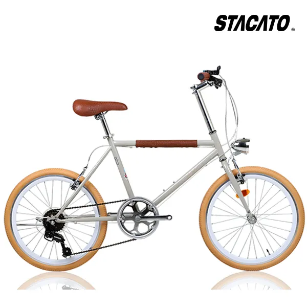 스타카토 미니벨로 클래식자전거 에페20 시마노7단 스타카토 에페20 베이지