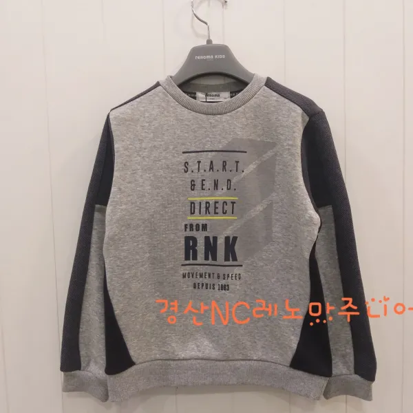 레노마주니어 경산nc 50% 트레이닝 티남아 멜란배색 프린트 티셔츠 라운드기본