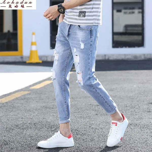 구걸다 그들을 위해 애걸함 청바지 99 할부금 작은 키 155CM 코디 의 160 슬림 스키니 PO 대미지 쓰러지다 송곳
