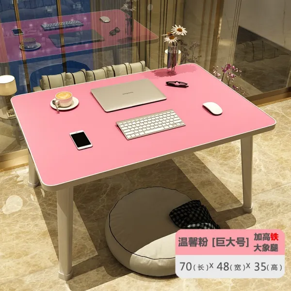 소형테이블 미니멀테이블 침대위 침실 땅바닥에 앉다 가능 접이식침대 심플 루즈테이블 학생 책상테이블 기숙사 사용, 와인레드 색깔 핑크 거대함 높이다 의