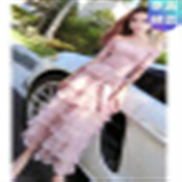 모주 모하 Jz 장인자 남과곡 2019 신상 스커트 세트녀 하초선 원피스 어깨가 드러날 듯 날씬해 스타일리시한 그물 레드 스커트 투피스 단일상품