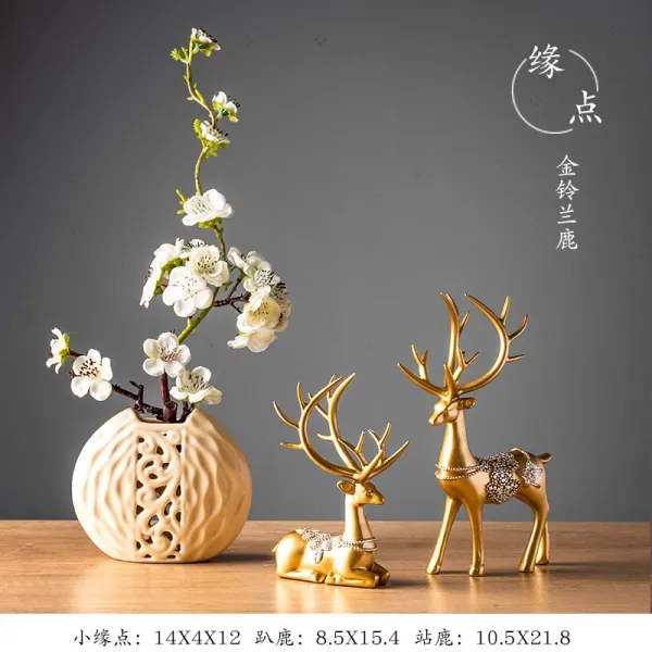 사슴 화병 셋트 동양적인 인테리어 W