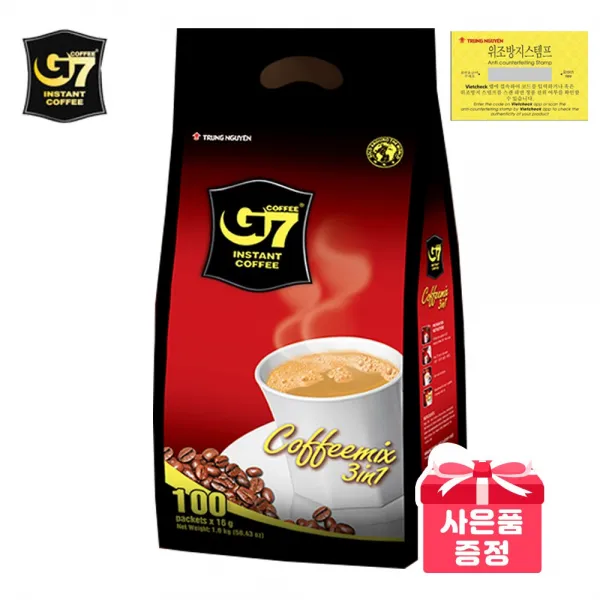 G7 G7커피 3in1 믹스커피 100T(수출용)+사은품 베트남커피 수입커피, 100개입, 16g
