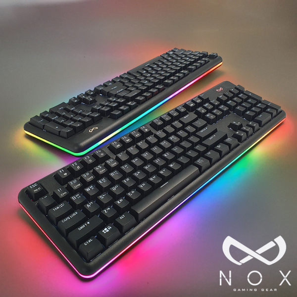 녹스 게이밍 키보드 기계식 청축 방수 Rgb Led 유선키보드 블랙 녹스 Valkan