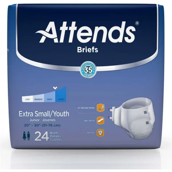 Youth Brief Extra Small / Youth Heavy Absorbency BRBX10-Pack of 24 참석, 1
