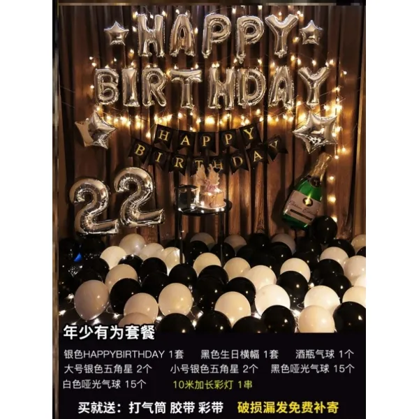 에비게일(Abigail) 풍선장식 이중 그물 레드 개성 홈실 의식을 거행함 디럭스 생일 푼선 큐트 실내 카툰커버 식사함, 년 적다 있다 위한 생일 쿡밥 _10