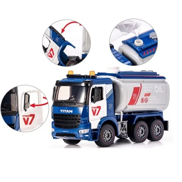 타이탄 유조차 불빛 사운드 물저장 펌프 프릭션기어 자동차장난감/아기자동차장난감/아이자동차장난감/중장비차장난감/중장비완구/유아/자동차완구/기름차장난감/주유소차