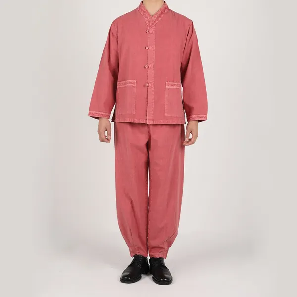 리예 20수 자가드깃 적삼 바지