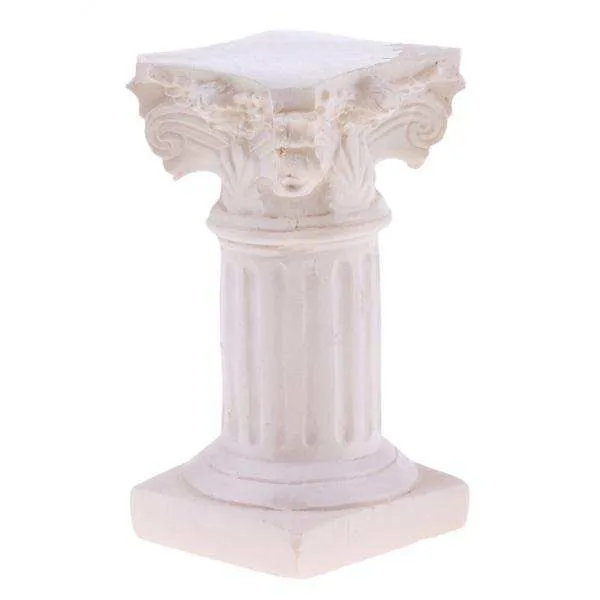 ST SHOP 2xRoman 컬럼 모델 미니어처 For Sand Table Scenery Layout Accessory, 화이트