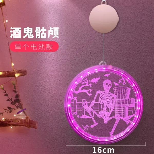 LED 성탄 명절 곱게 꾸민 바 호박 유령등 꼬치 하객 분장, 묵인 길이, 보라색 해골인