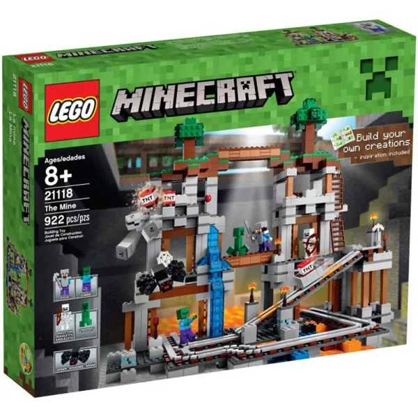 레 고 LEGO Minecraft 더 빌 리 지 나의 미시적 세계 창세 신 철자 블록 광 정 21118