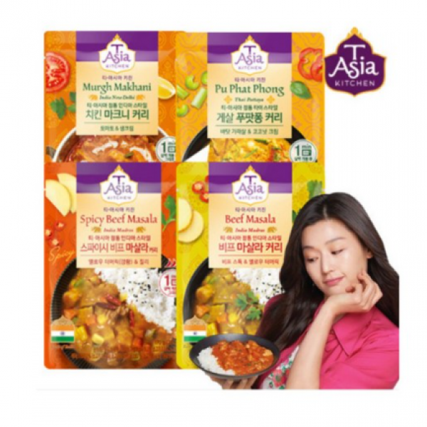 티아시아키친 커리 170g 4종, 치킨 마크니, 1개