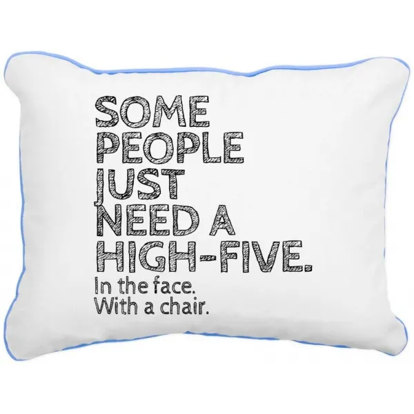 Nmt 일부 사람들은 단지 5 명이 필요합니다. 면전에 대고. Wi 12x15 캔버스 베개 방석 악센트 베개 P049801iohrnq45 Cover Only Caribbean Blue