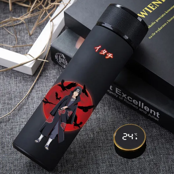 Jan.22 808번 주문 제작 닌자 물컵 명조카시 애니메이션 컵 남녀 학생 텀블러Z, 500 ml 검 은 냉혈 족제비 지능 측 온