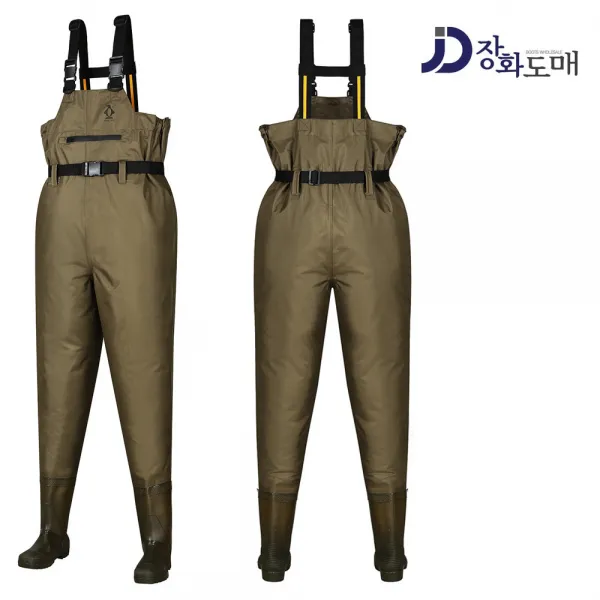 [갈색 고급 가슴장화] 해루질 가슴장화 웨이더 허벅지 전신 바지장화, 245