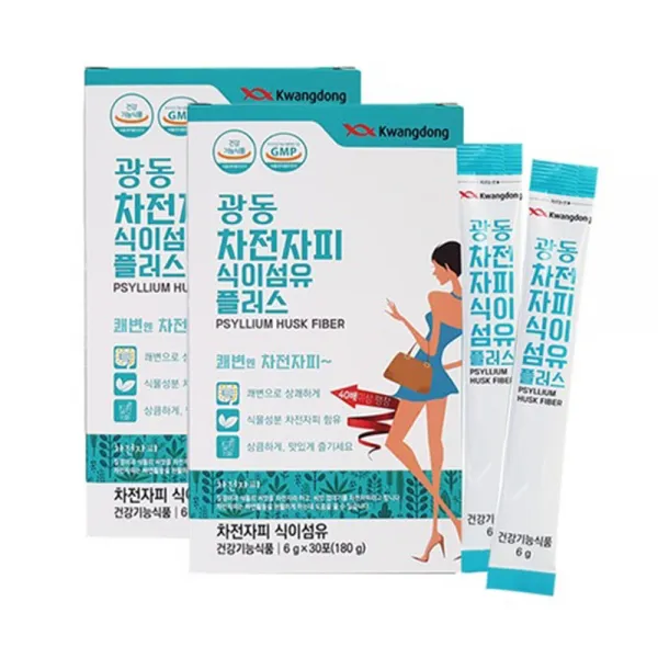 광동 차전자피 식이섬유 플러스 분말 가루 30포 10+1 스틱 질경이씨앗껍질 배변 보충제발효 효소 프락토올리고당 스테비아 오렌지맛 상쾌한아침 대장 장비우기 장운동 장기간섭취해도안전, 1박스