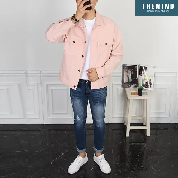 더마인드 여름자켓 Nf린넨오버핏트러커자켓