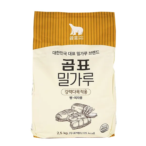 강력 밀가루 2.5kg X 3 빵 피자용 단일상품