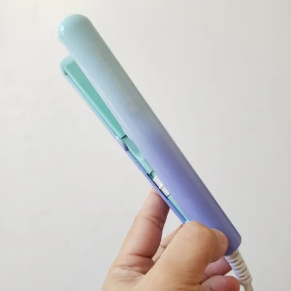 미니 고데기 전기 컬링 머신 유선 휴대용 여성펌 소출력 스몰사이즈, 그라데이션 블루 스플린트