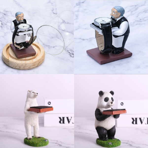 쇼핑1번지 시계거치대 시계보관함 집사 북극곰 백곰 팬더 워치와인더 유리통 알프레드 악세사리 거치대