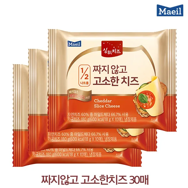 상하치즈 매일 짜지않고 고소한 치즈 180g 30매 30매입 180g
