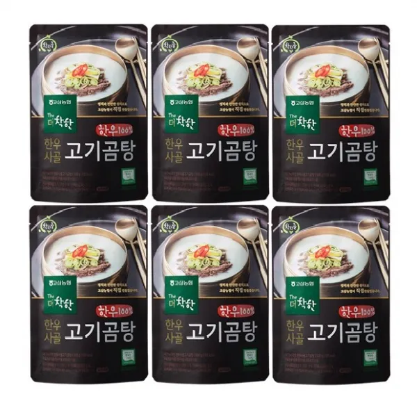 착한들 더착한 한우사골 고기곰탕(6팩), 500g, 6개