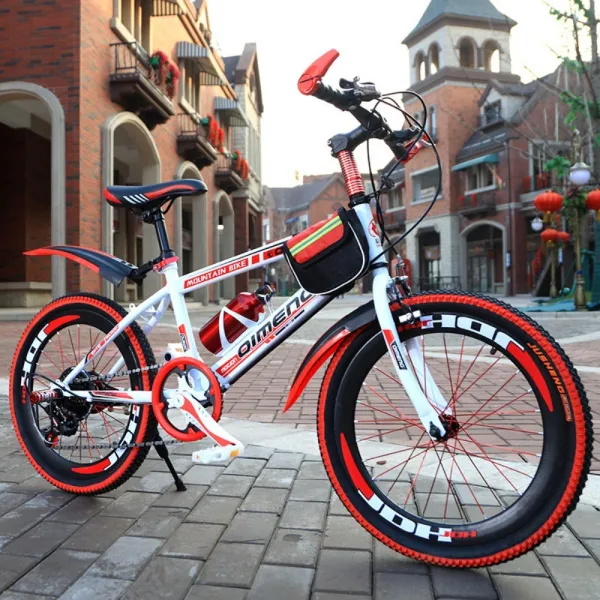 뽥뼘졿 변속 산악 mtb 자전거 남녀 초 중 고생 레이싱, 기타 + 20인치cm, E.[변속]화이트레드+선물세트 뒷좌석