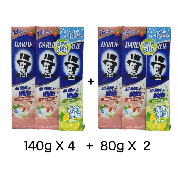 달리치약 올샤이니 화이트 애플민트 140g 4개 80g 2