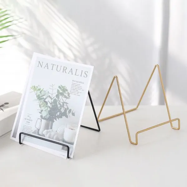 매거진랙 NICEFurniture 기하학 탁상용 배치 대 이동 전화 책 신문 수집 저장, S-Silver