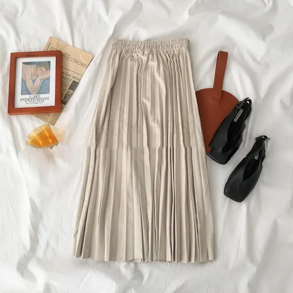 Kirahosi 명진 봄 가을 여성 여자 플리츠 스커트 예쁜 치마 131 Dao0st