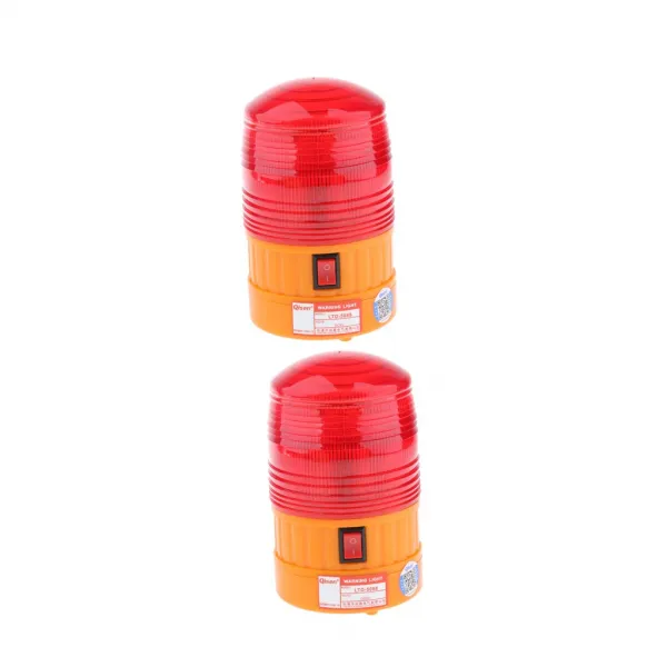 Zeyuan 2Pcs 빨간 번쩍이는 경고등 LED 섬광 건축 교체 경고, 설명한대로