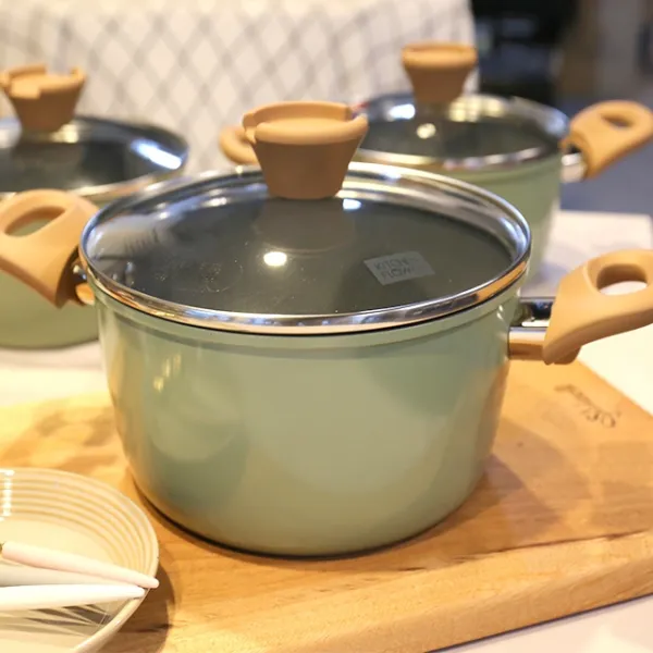 키친플라워 그린베일 인덕션 냄비, 단일색상, 18양수