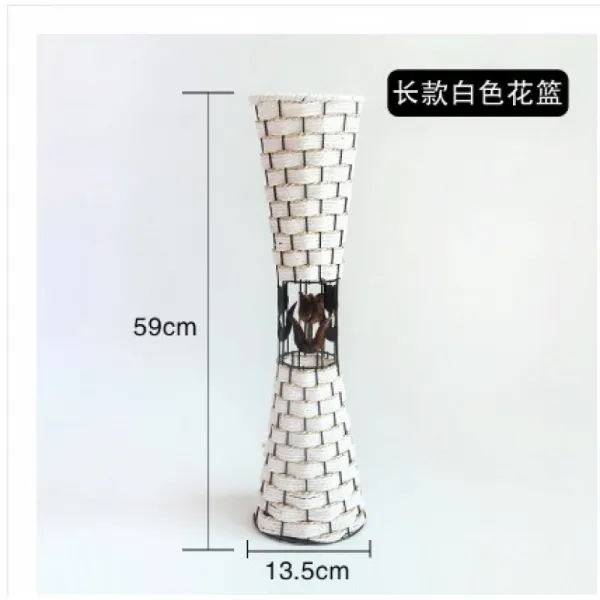 복숭아꽃 라이크 벚꽃 거실 착지 말린꽃 빔 비닐 플라스틱 채화 보리 이삭 납 매화조화꽃 롱 플라워 바구니 화이트