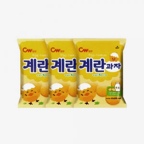 도리파이 청우 간식 계란과자 3개 묶음 180g 12ea 1 BOX 과자쿠키, 1