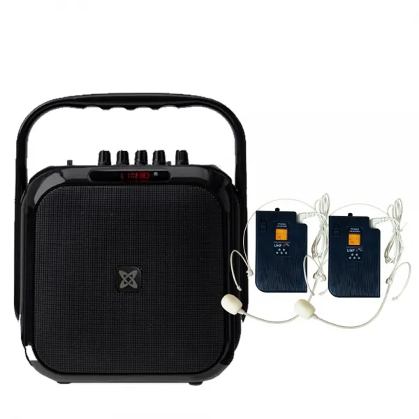 세텍코리아 EV-7800 100W 충전식 휴대용 앰프스피커 무선마이크1개포함 고출력 강의 강연 연설 코칭1 블루투스스피커 휴대노래방 학교장터 나라장터 등록제품, 무선헤드마이크Set 2개