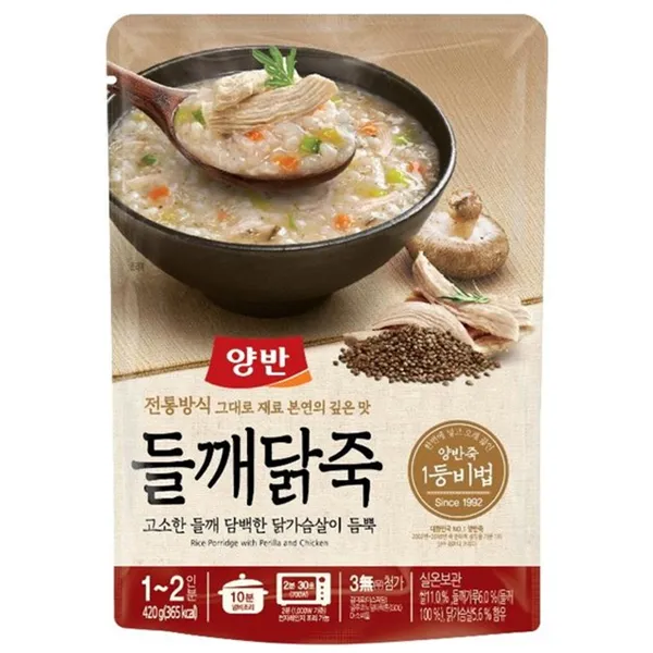 동원 파우치 들깨닭죽 420g /s/ 즉 즉석 야채 잣 양반 단팥 호박 쇠고기 전복 영양 닭 식사대용 간편식