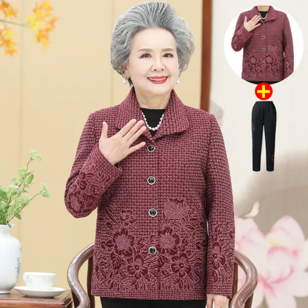 노멜스토어 싱글코트룩 중년 노년 여성 할머니 카라넥 봄가을 겨울 60 70 80세 엄마 시어머니 노인 옷