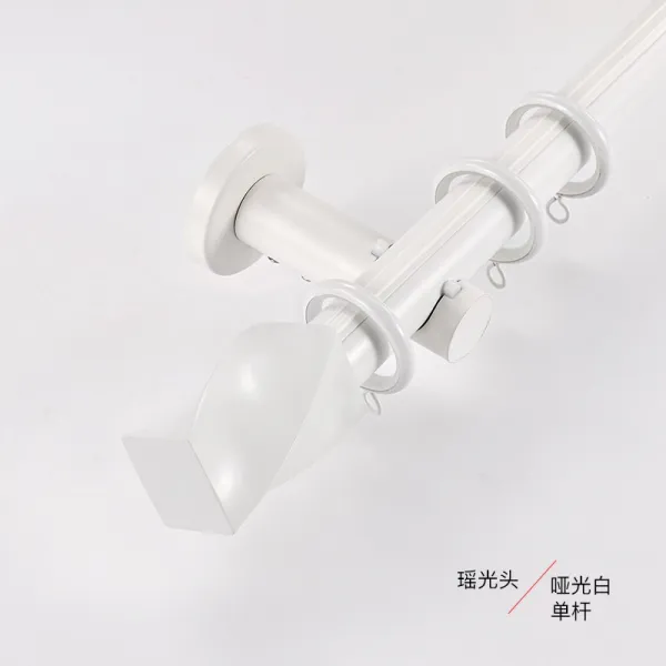간플렉스 노르딕 로마 커튼링봉 심플 모즈 블랙 화이트 단봉 더블봉 소음방지 궤도 부품 완비 까까머리 화이트 단